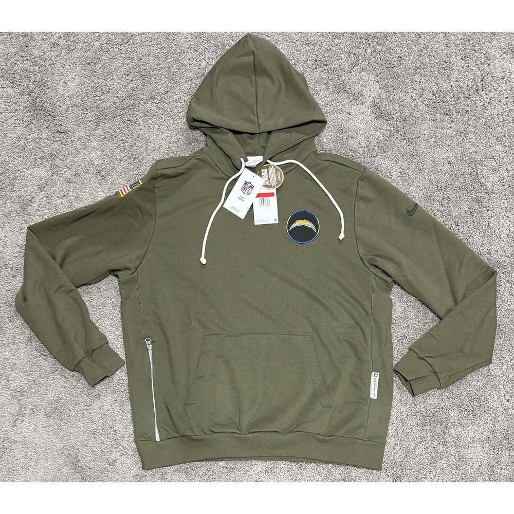 Nike Los Angeles Chargers Salute to Service Hoodie IH7774-222 Mens Size L NEW